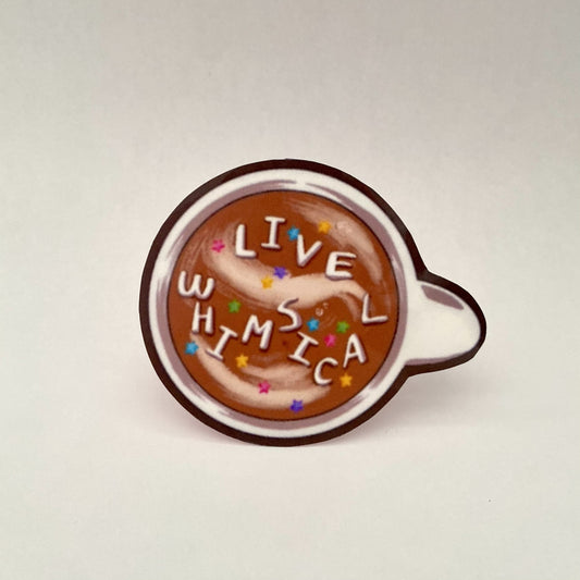 Live Whimsical Coffee Sticker